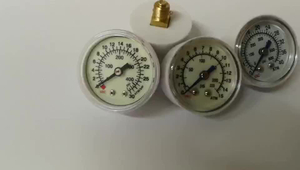 HF 1.5" white plastic case 40mm 0-30atm 0-40atm 0-15atm medical balloon inflation device pressure gauge