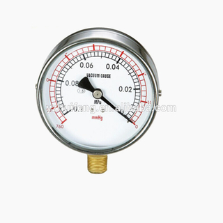 HF Air -760mmHg/-0.1MPa-0 Pressure Bourdon Tube Vacuum Meter Manometer