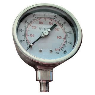 HF YN100 Premium stainless steel liquid filled hydraulic oil filled pressure gauge EN 837 - 1